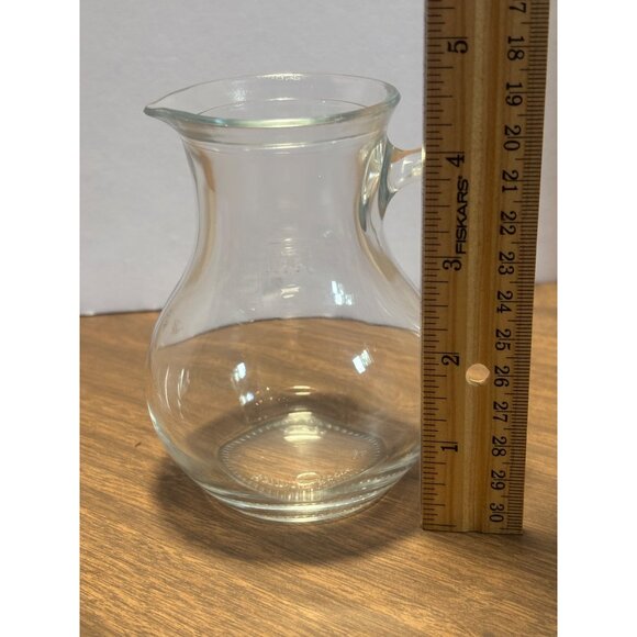 Bormioli Rocco Clear Glass Pitcher 0.25L Italy Heavy Small Carafe Creamer - Picture 8 of 8